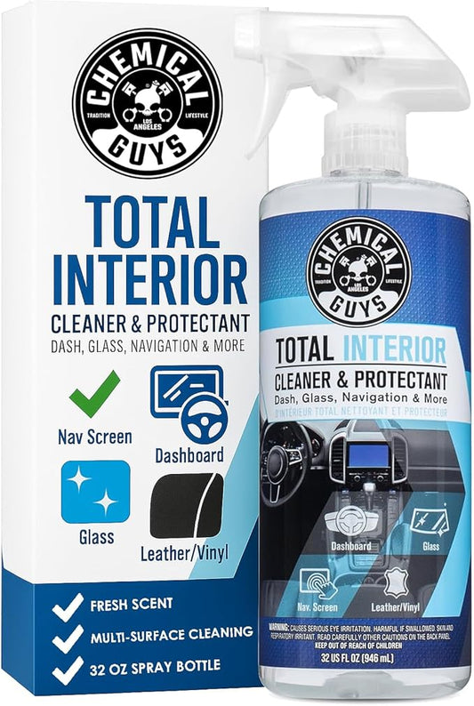 Chemical Guys Total Interior Cleaner and Protectant, Safe for Cars, Trucks, SUVs, Jeeps, Motorcycles, RVs & More, 32 fl oz