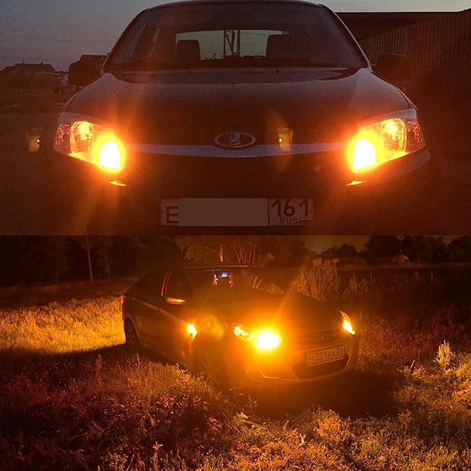 1156 Bulb Reverse Light, Led 1141 1003 7506 BA15S Bulbs, 12V-24V 54SMD Used for Truck Car Backup Reverse Lights, Tail Parking Lights,Camper Trailer RV Interior Light, 2pcs Amber