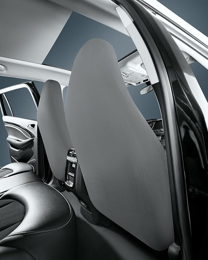 Road Comforts Car Seat Covers for Front Seat, High Back Heavy Duty Breathable Flax Seat Protector, Airbag, Not Seat Belt Compatible, Washable Seat Cover Fits for Most Cars, Trucks, SUVs, Vans