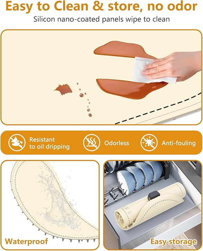Warming Mat for Food with Adjustable Temperature Timer,10S Fast Heating Silicone Food Warmers for Parties Buffet and Home Daily,Food Warming Mat with Insulating Pad Raised Feet Protects Table