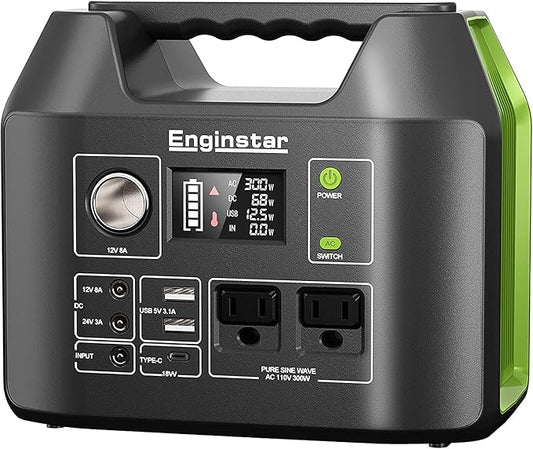 Solar Generator, 296Wh Portable Power Station,110V Pure Sine Wave, 80000mAh Backup Battery Power Supply for CPAP Outdoor Camping, Traveling, and Emergencies