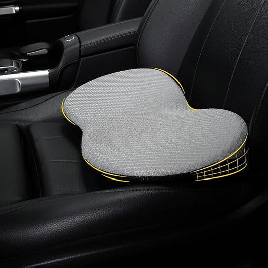 kingphenix Wedge Car Seat Cushion: Memory Foam Truck Seat Cushion for Car Seat Driver - Sciatica and Back Pain Relief - Enhancing Driving Comfort -Gray