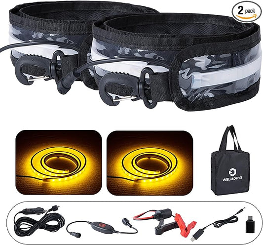 12V 4ft Led Light Strip Dimmable Camping Awning Light with 140 SMD 2835 LED Chips Cabinet Lights, Rv Accessories Waterproof IP67 Multi-Functional Use for Car Tent, Camper Motorhome