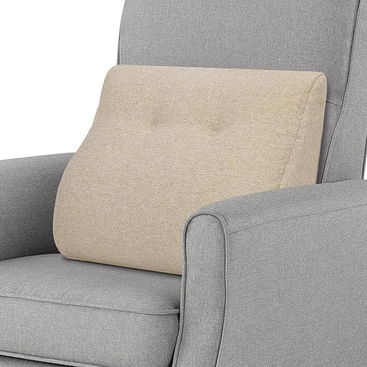 baibu Lumbar Support Pillow for Recliner, Large Memory Foam Dual-Layer Patent Design Back Support Cushion for Sofa & Gaming Chair, Ergonomic Lumbar Pillow with Machine Washable Cover, Beige