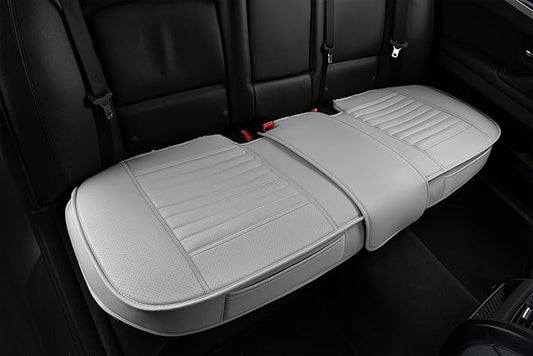 Back Seat Covers, Rear Seat Cushions, Auto Bench Protector with Breathable PU Leather and Non-Slip Bottom Universal for 4 Season (Gray, 61" x 20. 5")