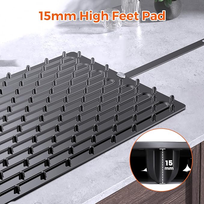 Warming Mat for Food,Silicone Electric Warming Tray for Buffets Party and Home,10s Fast Full Surface Food Heating pad,Portable Design for Daily Use,8 Temperture Settings & 1-6h Timer (Dark Grey)
