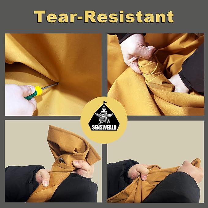 2 Pack Small Heavy Duty Canvas Tarp 4x5 Feet 16oz Water-Resistant Canvas with Grommets，Tear Resistant, Durable, Multipurpose Protective Tan Tarp Cover for Camping, Tent, Car