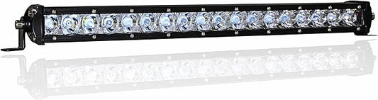 AngelMa Bright Series 22" Inch 100w Straight LED Bar Spot Light Bar 12000 Lumens Off Road for Pickup Cab ATV SUV UTV Truck Bus 4X4WD UTE Van Lamp + Switch Wiring Harness