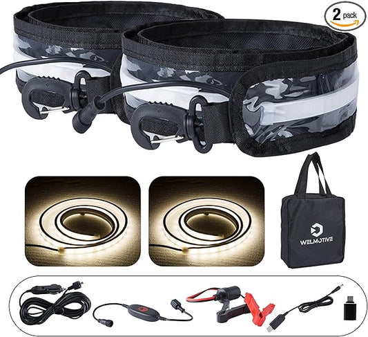 12V 4ft Led Light Strip Dimmable Camping Awning Light with 140 SMD 2835 LED Chips Cabinet Lights, Rv Accessories Waterproof IP67 Multi-Functional Use for Car Tent, Camper Motorhome