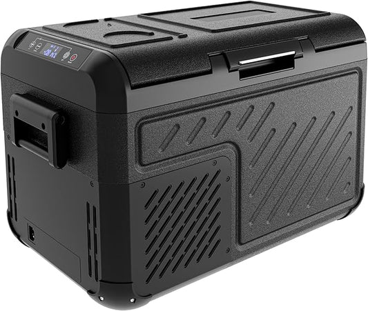 EUHOMY 12 Volt Refrigerator, 26 QT(25 L) Portable Freezer, Electric Cooler -4℉~68℉, 12V Car Fridge Reversible Door, Portable Freezer 12/24V DC & 100-240V AC for Camping, Truck, Travel