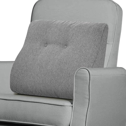 baibu Lumbar Support Pillow for Recliner, Large Memory Foam Dual-Layer Patent Design Back Support Cushion for Sofa & Gaming Chair, Ergonomic Lumbar Pillow with Machine Washable Cover, Dark Grey, 1P
