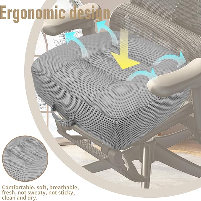 15.7x15.7x4.7 Inches Adjustable Thicknes Car Booster Seat Cushion Office boosr seat Cushion，Nylon Mesh & PP Memory Foam, Height-Adjustable for Driving, Office, Yoga, and Outdoor Use - Gray