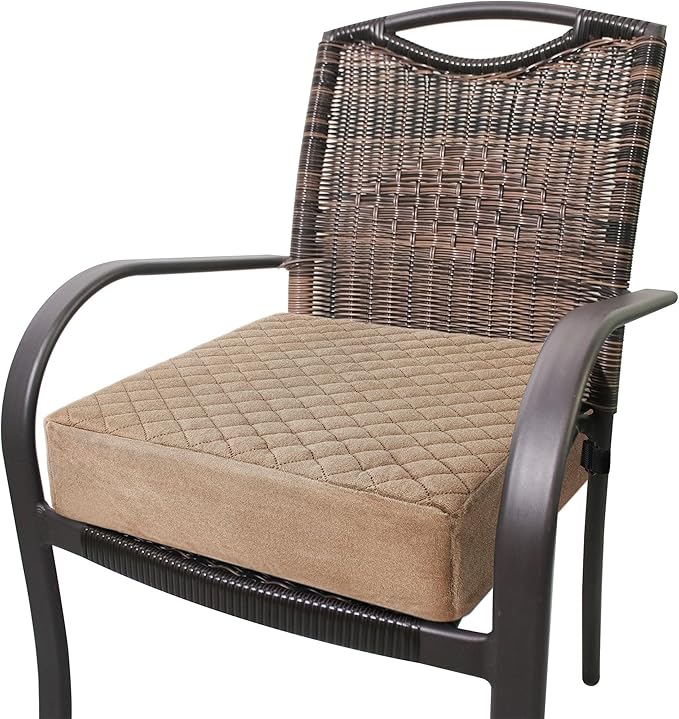 Booster Cushion for Adults - 18x18x5 Medium-Firm Seat Cushion for Home, Office, Wheelchair, Car - Washable Velvety Cover with Waterproof Layer, Removable Strap & Non-Slip Base - Brown
