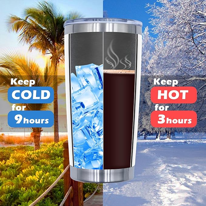 20oz Tumbler Bulk Stainless Steel Tumblers with Lid Vacuum Insulated Double Wall Travel Coffee Mug Powder Coated Tumbler Cup for Hot and Cold Drinks(White, 6 pack)