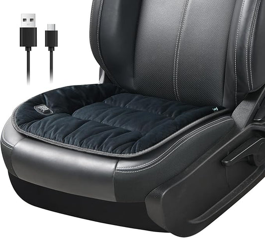 FLORICH Car Seat Cushion Winter Comfortable Seat Cushion for Cars Trucks SUV Van Office Home Wheelchair, Black