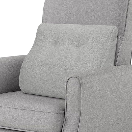 baibu Lumbar Support Pillow for Recliner, Large Memory Foam Dual-Layer Patent Design Back Support Cushion for Sofa & Gaming Chair, Ergonomic Lumbar Pillow with Machine Washable Cover, Grey